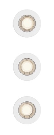 Peridot Rec Kit Rd zapuštěné svítidlo kulaté 7W, AC 220-240, IP20, (3 ks), bílá 1