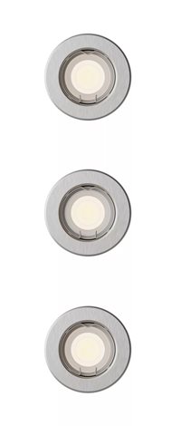 Peridot Rec Kit Rd zapuštěné svítidlo kulaté 7W, AC 220-240, IP20, (3 ks), nikl 1