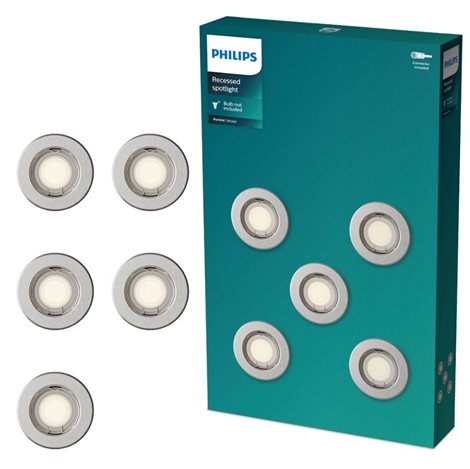 Peridot Rec Kit Rd zapuštěné svítidlo kulaté 7W, AC 220-240, IP20, (5 ks), nikl 2