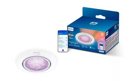 Philips LED bodové svítidlo GU10, sada s RGB žárovkou, bílá, 1 ks 1