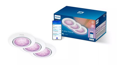 Philips LED bodové svítidlo GU10, sada s RGB žárovkou, bílá, 3 režimy 1