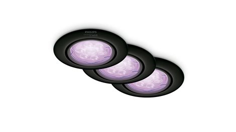 Philips LED bodové svítidlo GU10, sada s RGB žárovkou, černá, 3 režimy 2