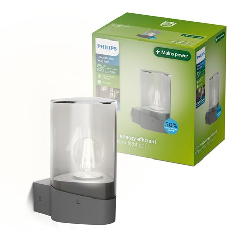 Nayl nástěnná lampa 4W 27K antracit 4