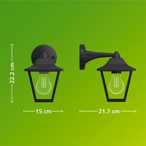 Juli nástěnné venkovní svítidlo Max 25W černé 11