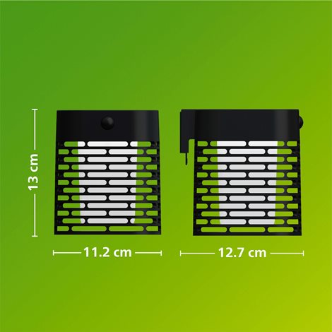 Hara  solární zahradní nástěnné svítidlo 3,8W27K se senzorem černé 11