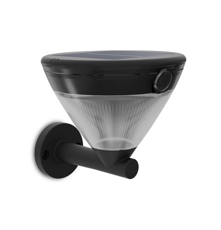 Kyna solární nástěnná zahradní lampa 3,8W 27K černá se senzorem 1