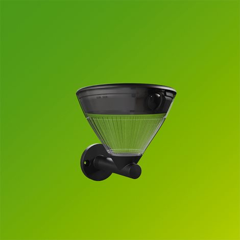 Kyna solární nástěnná zahradní lampa 3,8W 27K černá se senzorem 4
