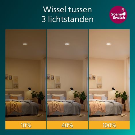 Zapuštěné bodové svítidlo Cilantro Step 5W, 90lm/W, 2700K, (3 ks), bílá 9