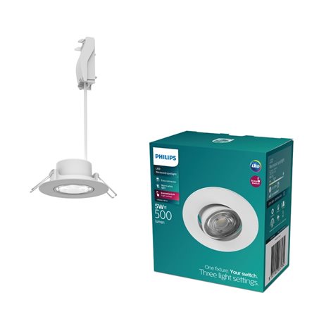 Zapuštěné bodové svítidlo Cilantro Step 5W, 90lm/W, 2700K, bílá 2