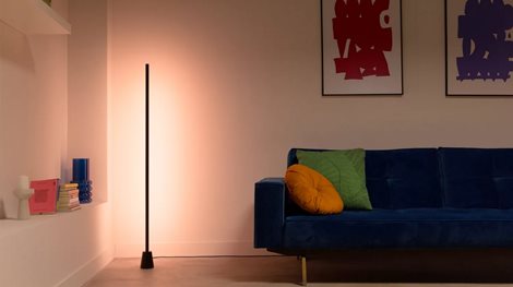 WiZ Floor LED stojací lampa, 2700-5500K, 1,4m, nastavitelná barva světla, černá 5