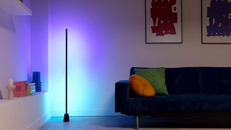WiZ Floor LED stojací lampa, 2700-5500K, 1,4m, nastavitelná barva světla, černá 6