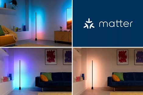 WiZ Floor LED stojací lampa, 2700-5500K, 1,4m, nastavitelná barva světla, černá 8