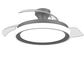 Bliss DC stropní ventilátor a svítidlo 28W+35W černý