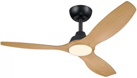 Olas stropní ventilátor a svítidlo 35W+24W černá a dřevo