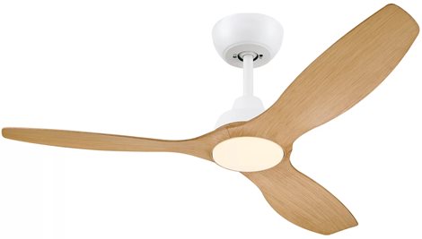 Olas stropní ventilátor a svítidlo 35W+24W bílá a dřevo 1