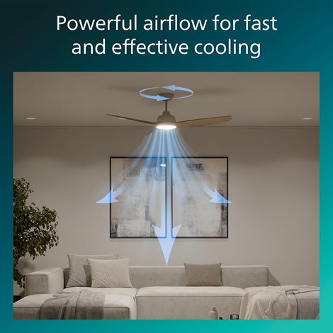 Olas stropní ventilátor a svítidlo 35W+24W bílá a dřevo 4