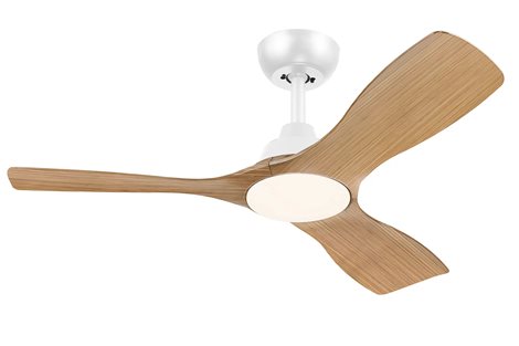 Olas stropní ventilátor a svítidlo 30W+24W bílá a dřevo 1
