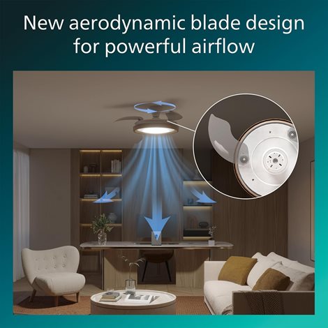 Bliss DC stropní ventilátor a svítidlo 28W+35W dřevo 5