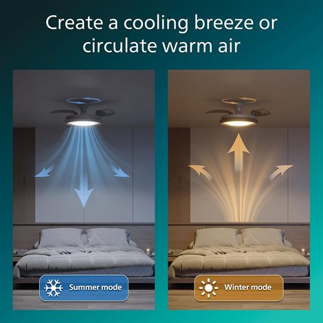 Bliss DC stropní ventilátor a svítidlo 28W+35W dřevo 7