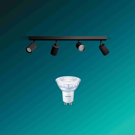 Wyatt LED bodové svítidlo 4x5W, AC 220–240, černá 5