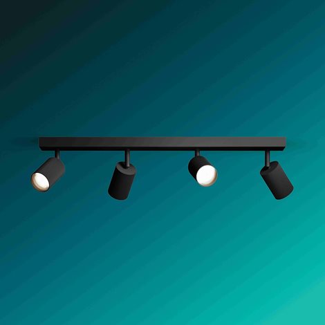 Wyatt LED bodové svítidlo 4x5W, AC 220–240, černá 4