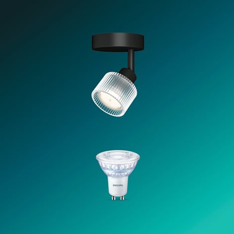 Horen LED bodové svítidlo 5W, AC 220–240, černá 5