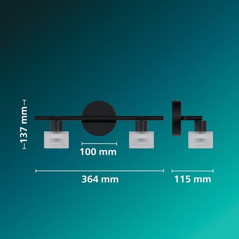 Horen LED bodové svítidlo 2×5W, AC 220–240, černá 11