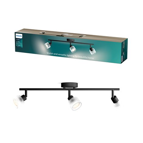 Horen LED bodové svítidlo 3×5W, AC 220–240, černá 3