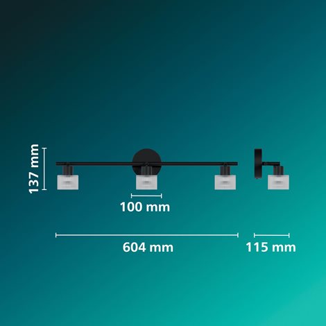 Horen LED bodové svítidlo 3×5W, AC 220–240, černá 11