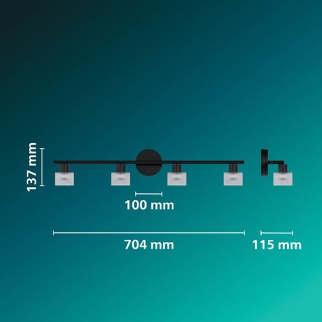 Horen LED bodové svítidlo 4×5W, AC 220–240, černá 11