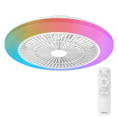 Amigo Stropní svítidlo s ventilátorem 20W+40W, 4400lm, AC 220–240, 2700–6500 K, IP20, RGB OFF bílá 2