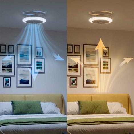Amigo Stropní svítidlo s ventilátorem 20W+40W, 4400lm, AC 220–240, 2700–6500 K, IP20, RGB OFF bílá 8