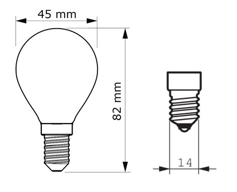 CorePro LEDLuster ND 4.3-40W E14 827 P45 CL G LED Žárovka 4,3W 470lm 5