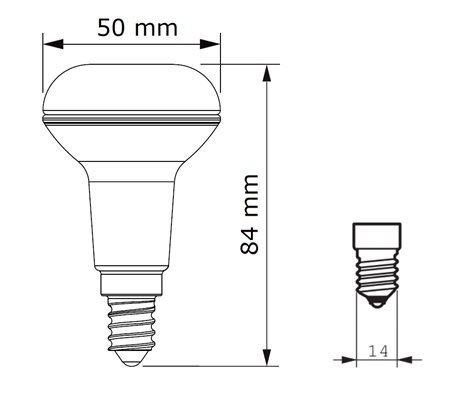 CorePro LEDspot D R50 4,3-60W E14 827 36D  LED Žárovka 4,3W R50lm 1