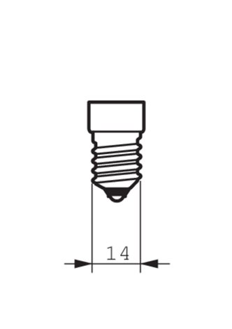 LED žárovka 15W T25 E14 WW FR ND 1,7W 150lm 4