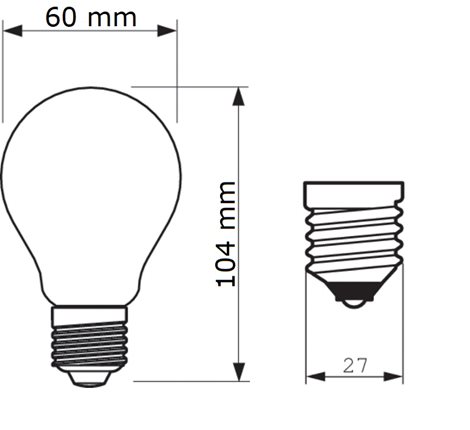 MASTER Value LEDBulb D 5.9-60W E27 940 A60 CL G LED žárovka 5,9W 806lm 2