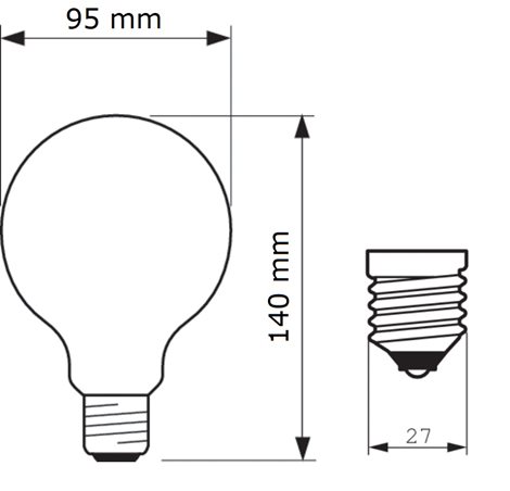 CorePro LEDBulb ND 7-60W E27 G93 827 CL G LED Žárovka 7W 806lm 5