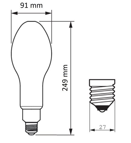 MASTER LED HPL MV 5.6Klm 33.5W 830 E27 FR* LED žárovka 33,5W 5 600lm 5