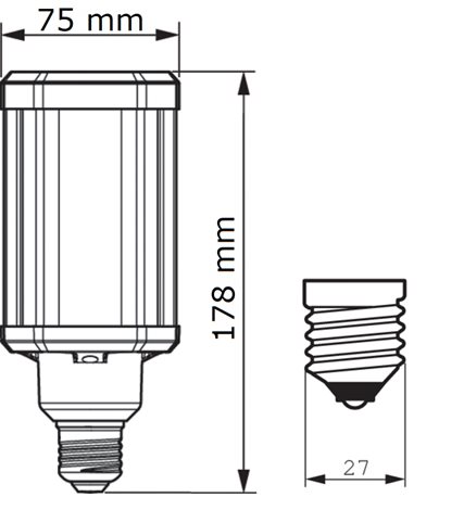 LED žárovka TForce LED HPL ND 28-21W E27 830 2850lm 2