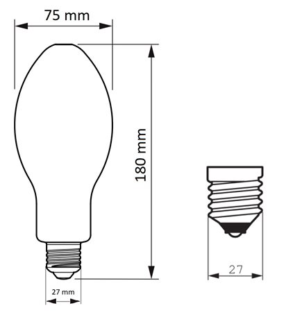 LED žárovka Philips TForce Core LED HPL 18W E27 830 FR 3000lm 3000K 3