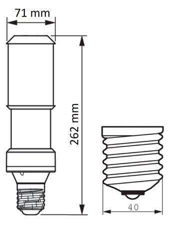 MASTER LED SON-T IF 8.1Klm 50W 727 E40* Zdroj 50W 8100lm 5