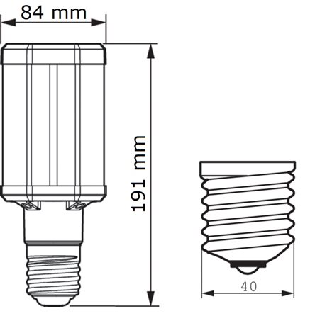 LED žárovka TForce LED HPL ND 57-42W E40 830 5700lm 4