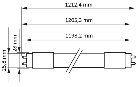 MASTER LEDtube HF 1200mm UO 16W840 T8, LED trubice 16,0W 2 500lm 5