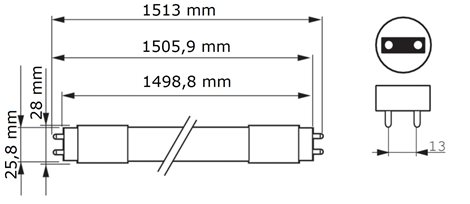 MASTER LEDtube HF 1500mm UO 24W840 T8, LED trubice 24,0W 3 700lm 5