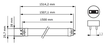 LED trubice CorePro LEDtube 1500mm 20W 840 T8 2200lm 4000K 2