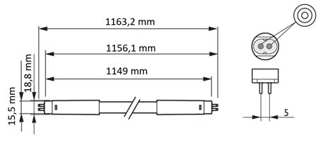 MASTER LEDtube HF 1149mm  HE 840 T5 LED Trubice 16,5W 2500lm 2