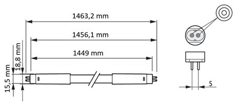 MASTER LEDtube 1449mm UO 36W 830 T5 LED trubice 36W 5200lm 2