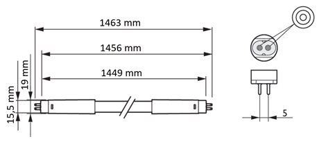 MASTER LEDtube HF 1449mm HO 26W 865 T5 OE LED Trubice 26W 3 900lm 5