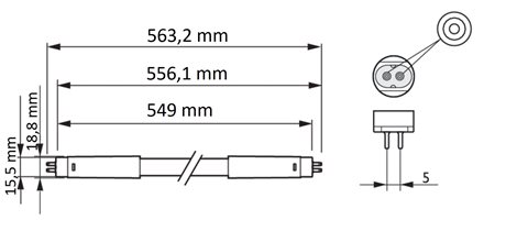 MASTER LEDtube HF 549mm  HE 830 T5 LED Trubice 8W 1000lm 2