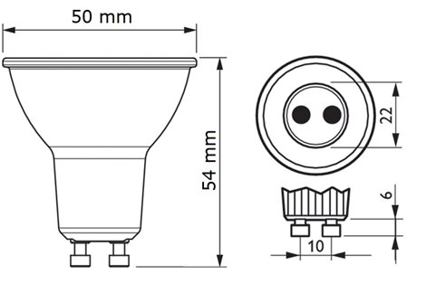 MASTER LEDspot Value D 4.8-50W GU10 927 36D LED Žárovka 4,8W 355lm 3